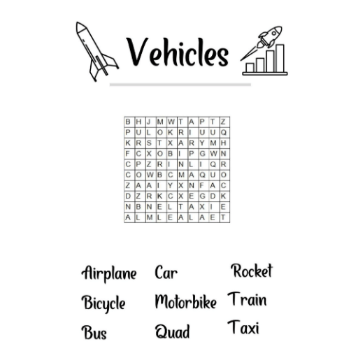 Games Activity Book – Printable brain development puzzles and activity sheets for kids featuring tic tac toe, word search, mazes, and logic games sample-4