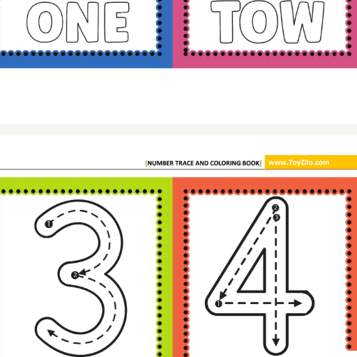 1–10 Printable Number Tracing Worksheets PDF for Preschool Kids – Montessori Counting & Coloring Activity Book sample1