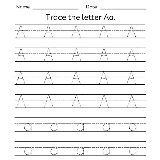 Preschool Letter Alphabet worksheet