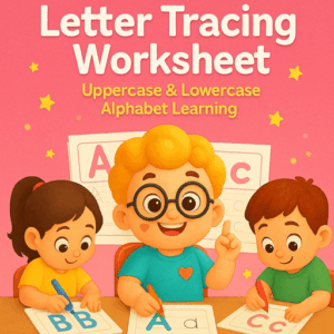 Printable Letters Tracing Worksheet PDF – Uppercase and lowercase alphabet tracing and coloring activities for preschoolers