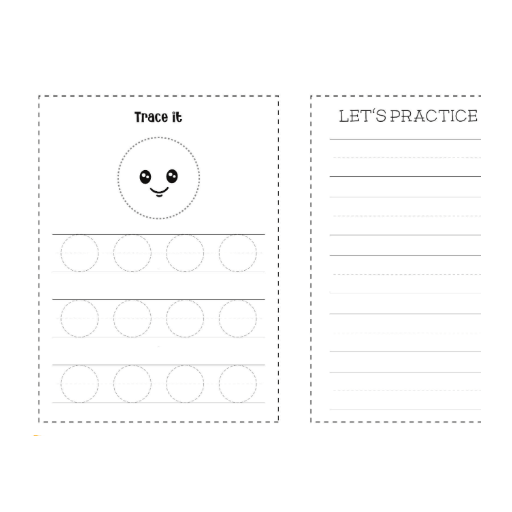 Line and shape Tracing worksheet kg student